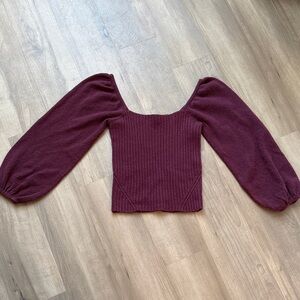 Halogen Deep Purple Knit Top
